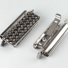 10mm x 18mm Antique Silver Woven Beadslide Clasp #CLB303