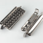 10mm x 29mm Antique Silver Woven Beadslide Clasp #CLB305
