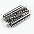 10mm x 29mm Antique Silver Woven Beadslide Clasp #CLB305