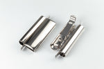 10mm x 24mm Silver Smooth Beadslide Clasp #CLB301