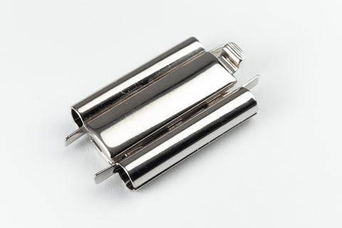 10mm x 18mm Silver Smooth Beadslide Clasp #CLB300