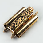 10mm x 18mm Antique Gold Leaf Beadslide Clasp #CLD306