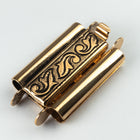 10mm x 24mm Antique Gold Leaf Beadslide Clasp #CLD307