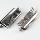 10mm x 29mm Antique Silver Leaf Beadslide Clasp #CLE308