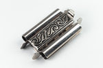 10mm x 24mm Antique Silver Leaf Beadslide Clasp #CLE307