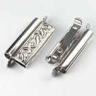 10mm x 18mm Rhodium Leaf Beadslide Clasp #CLB306