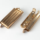 10mm x 18mm Gold 3 Channel Inlay Beadslide Clasp