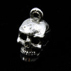 15mm Antique Silver Cast Metal Skull Charm-General Bead