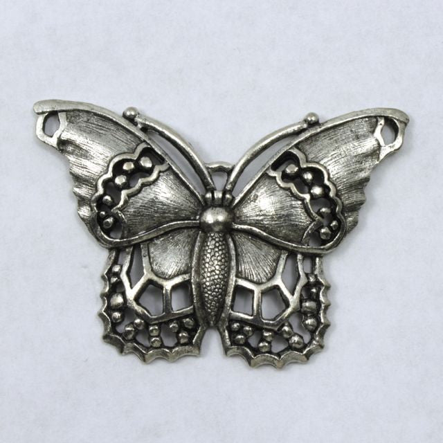 40mm Antique Silver Butterfly Charm #CMA758 - Main Image