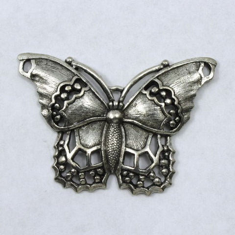 40mm Antique Silver Butterfly Charm-General Bead