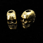 12mm Antique Gold Fancy Skull-General Bead