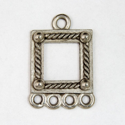 20mm Antique Pewter Rope Frame 4 Loop Chandelier-General Bead