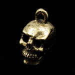 15mm Antique Gold Cast Metal Skull Charm-General Bead
