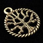 15mm Antique Brass Tree Charm-General Bead