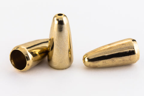 16mm Gold Rounded Bead Cone #COA002-General Bead