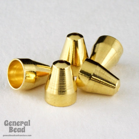 8mm Gold Smooth Metal Cone-General Bead