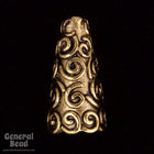 18mm Antique Gold Swirl Cone-General Bead