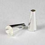 1/2 Inch Silver Smooth Metal Cone #COB005-General Bead