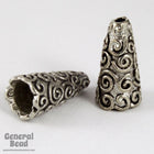 18mm Antique Silver Swirl Cone-General Bead
