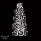 18mm Antique Silver Swirl Cone-General Bead