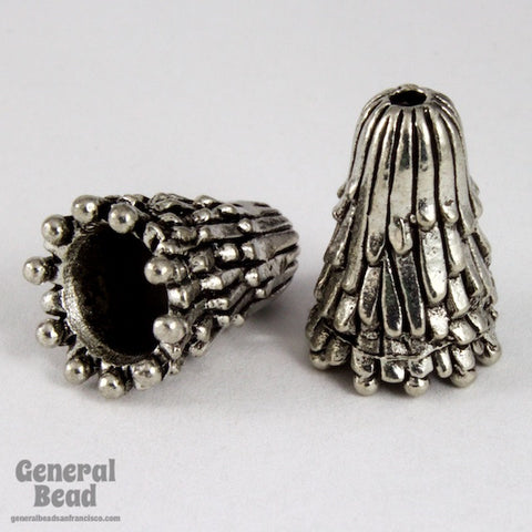 17mm Antique Silver Fringe Cone-General Bead