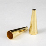 3/4 Inch Gold Smooth Metal Cone-General Bead