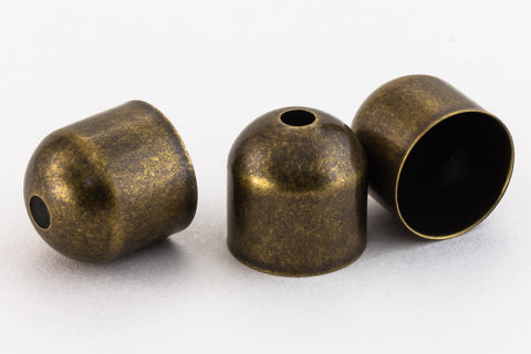 8mm Antique Brass Smooth Rounded Bead Cone #COE003-General Bead