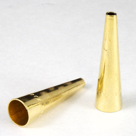 1 Inch Gold Smooth Metal Cone #COE005-General Bead