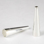 1 Inch Silver Smooth Metal Cone #COF005-General Bead