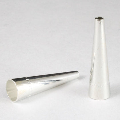1 Inch Silver Smooth Metal Cone #COF005-General Bead