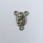 15mm Antique Silver Madonna Rosary Center #CRA043-General Bead