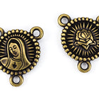16mm Antique Brass Virgin of Guadalupe Rosary Center #CRC048-General Bead