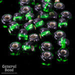 5/0 Silver Lined Green Czech Seed Bead (40 Gm) #CSA059-General Bead
