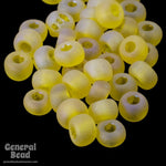 5/0 Matte Transparent Yellow AB Czech Seed Bead (20 Gm, 1/2 Kilo) #CSA098-General Bead