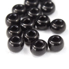3/0 Opaque Black Czech Seed Bead (20 Gm, 1/2 Kilo) #CSQ005