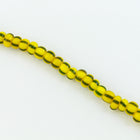 11/0 Yellow with Green Stripe Czech Seed Bead (1/4 Kilo) Preciosa #83520