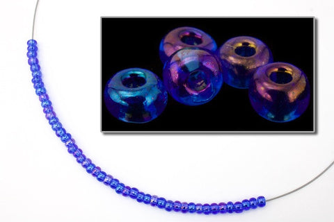 6/0 Transparent Sapphire Iris Seed Bead (40 Gm, 1/2 Kilo) #CSB010-General Bead