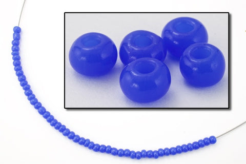 6/0 Opal Transparent Blue Seed Bead (20 Gm, 1/2 Kilo) #CSB035-General Bead