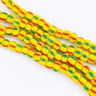 6/0 Opaque Yellow/Green/Red Stripe Seed Bead (20 Gm, 1/2 Kilo) #CSB049-General Bead