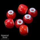 6/0 White Heart Red Seed Bead (20 Gm, 1/2 Kilo) #CSB056-General Bead