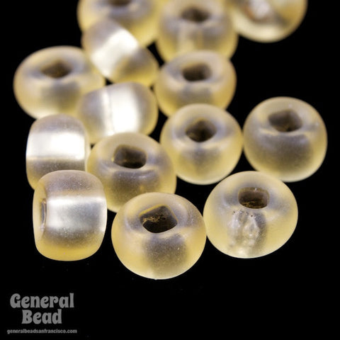 6/0 Semi Matte Silver Lined Topaz Seed Bead (20 Gm, 1/2 Kilo) #CSB061-General Bead