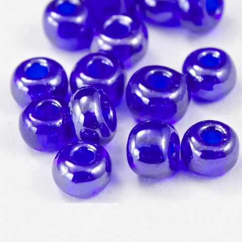 11/0 Luster Transparent Cobalt Czech Seed Bead (1/2 Kilo) #BL012