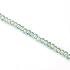 11/0 Tan Lined Aqua Czech Seed Bead (1/2 Kilo) Preciosa #61017