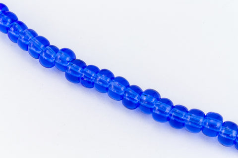 8/0 Transparent Sapphire Seed Bead (20 Gm, 1/2 Kilo) #CSD018-General Bead