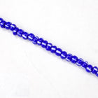 8/0 Stripe White on Blue Czech Seed Bead (20 Gm, 1/2 Kilo) #CSD165