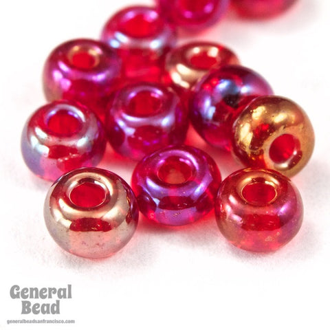 6/0 Transparent Ruby Iris Seed Bead (20 Gm, 1/2 Kilo) #CSB095-General Bead