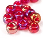 10/0 Transparent Ruby Iris Czech Seed Bead (1/2 Kilo) #BL084