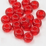 5/0 Transparent Ruby Czech Seed Bead (40 Gm, 1/2 Kilo) #CSA028-General Bead