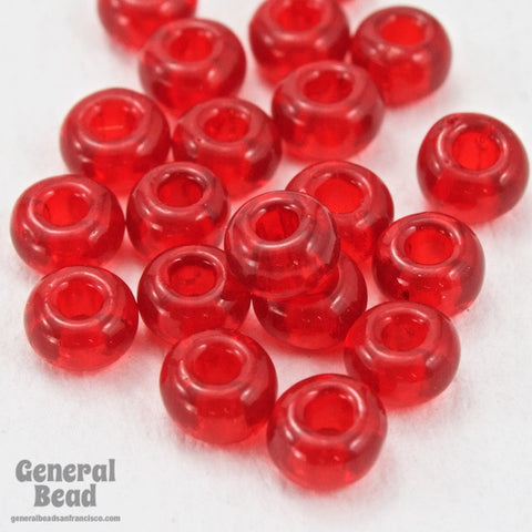 6/0 Transparent Ruby Seed Bead (40 Gm, 1/2 Kilo) #CSB101-General Bead