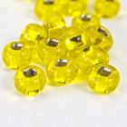 8/0 Silver Lined Yellow Czech Seed Bead (20 Gm, 1/2 Kilo) #CSD021-General Bead